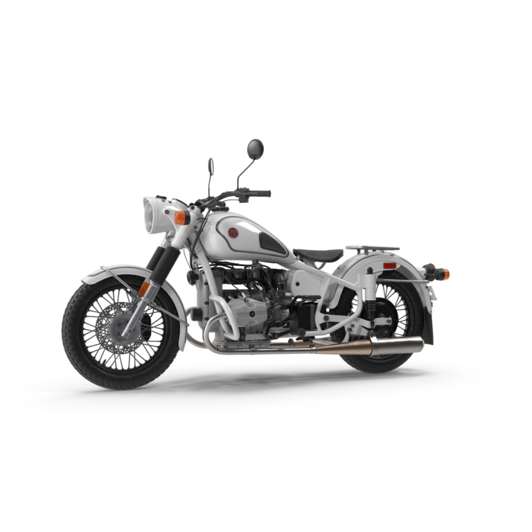 White Retro Motorcycle Ural M70.I04.2k